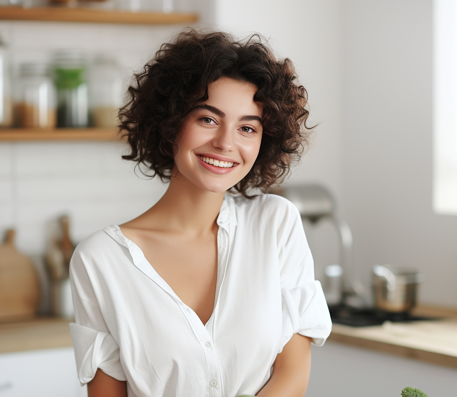 brunette_woman_with_short_curly_hair